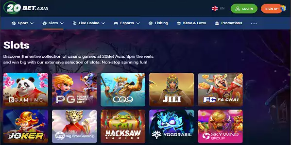 20Bet Asia Casino APK Landscape