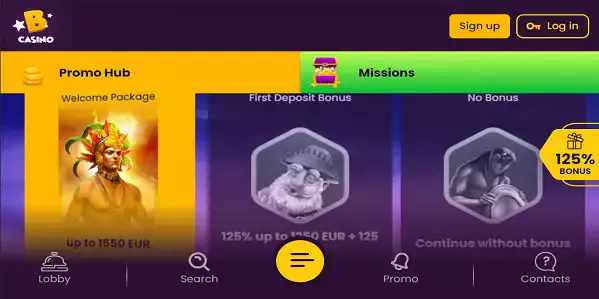 Bizzocasino APK Landscape