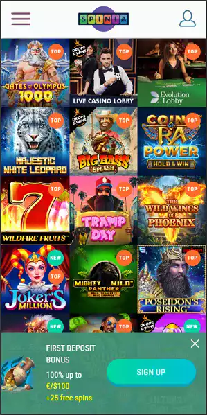 Spinia Casino APK